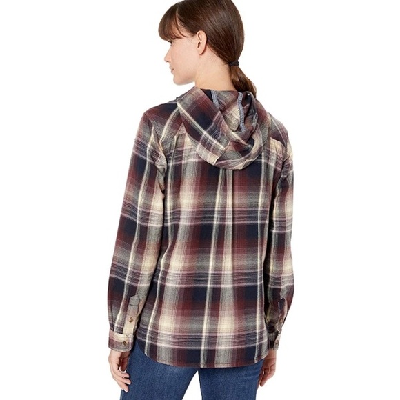 Carhartt Women's Beartooth Hooded Flannel Shirt - Picture 2 of 10